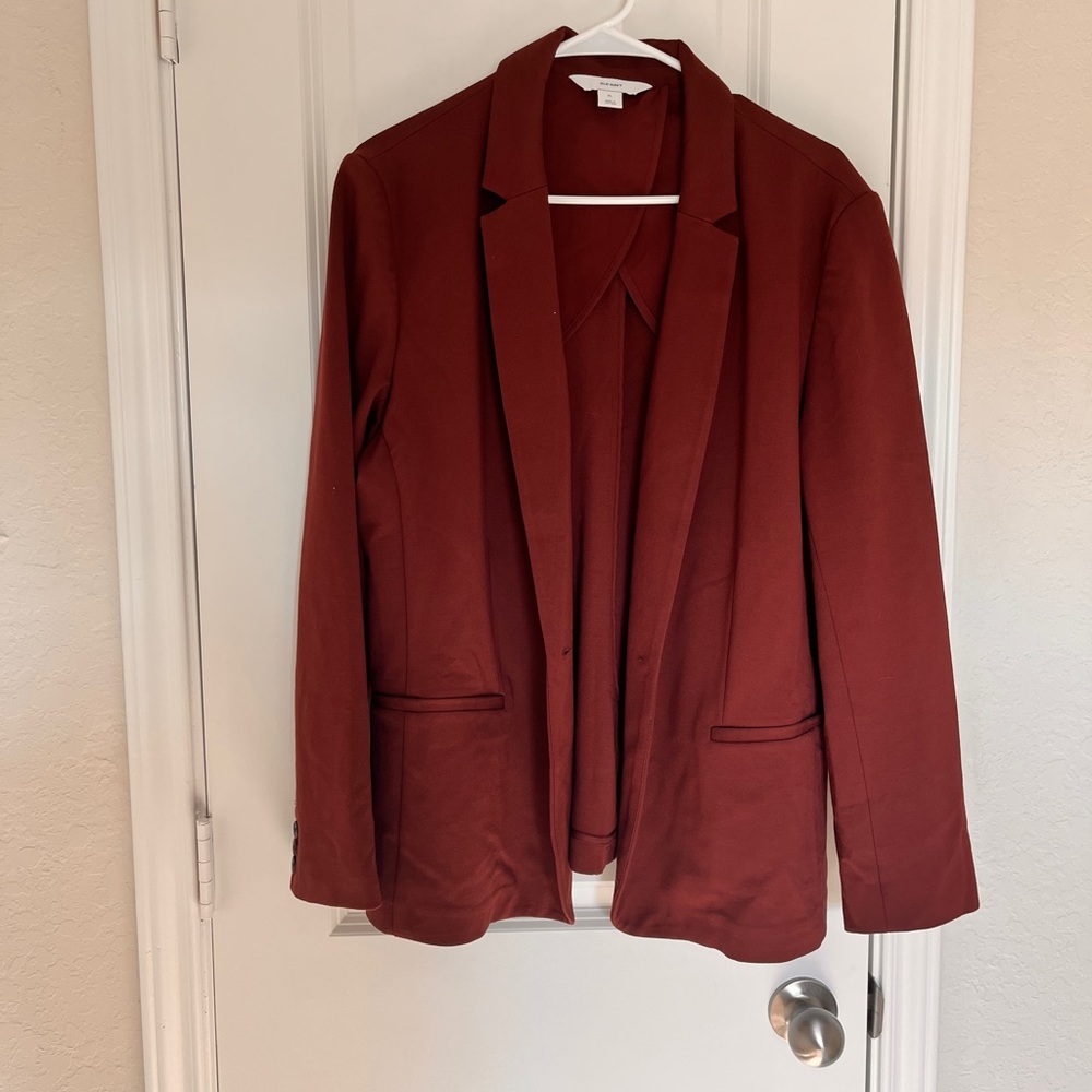 Burgundy Blazer / Work Casual